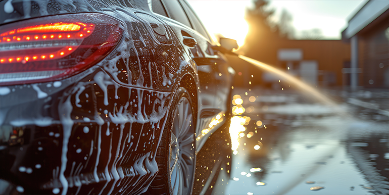 High-quality filtered water carwash service in South Florida, ensuring a spotless and streak-free finish while protecting vehicle paint.