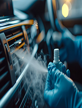 Professional ozone treatment service at Broward Detailers, designed to eliminate odors and purify vehicle interiors for a fresh and clean environment.