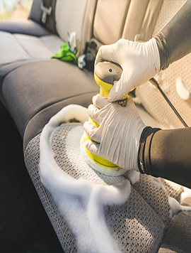 Expert bodily fluids cleaning service by Broward Detailers in South Florida, specializing in the removal of stains and odors from vehicle interiors.